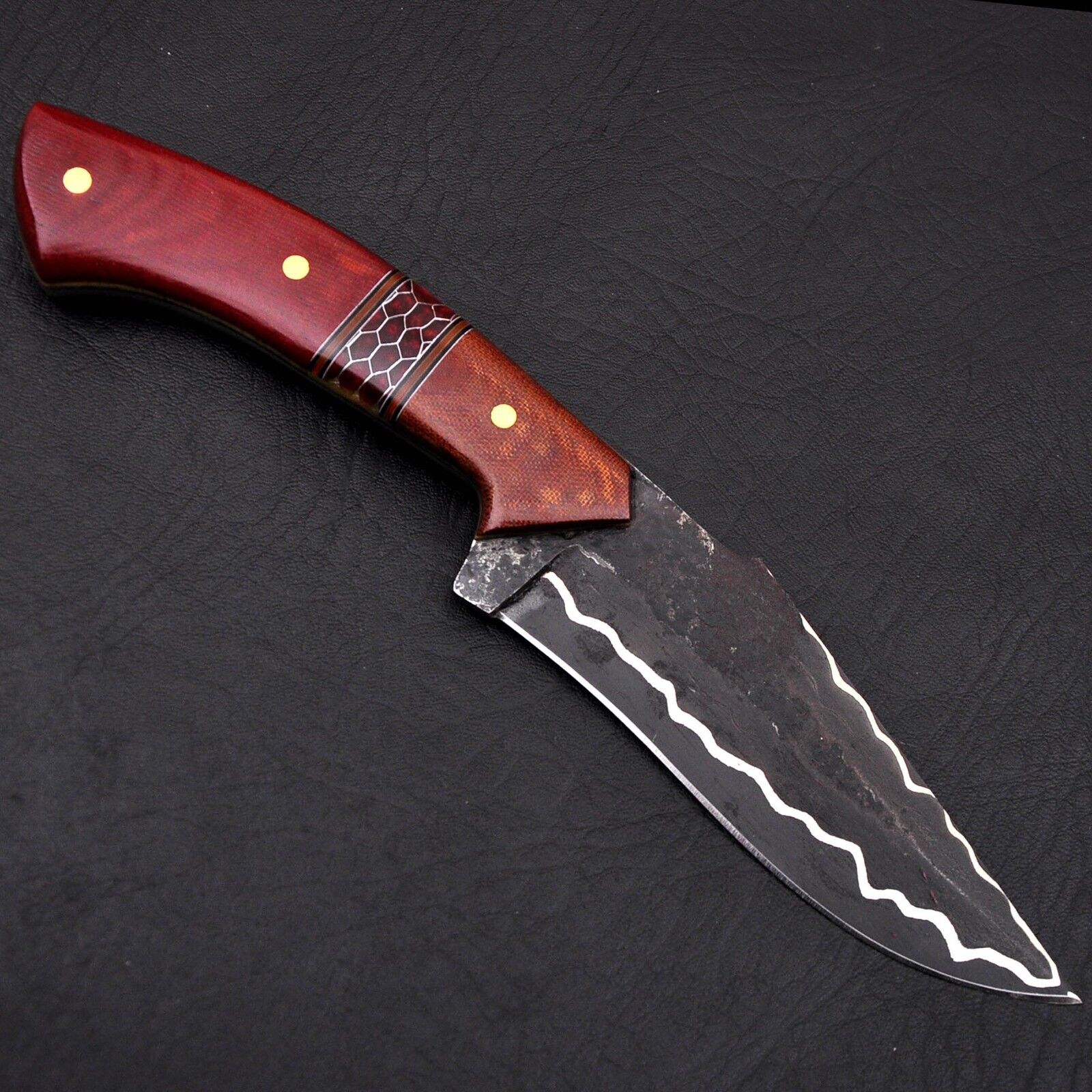Custom Handmade San Mai Hunting camping  bush craft survival knife 80 Crv2 steel