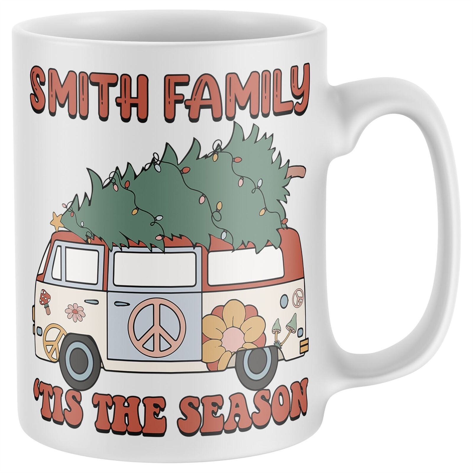 Custom Family Name Christmas Mug Customized Xmas Gifts Funny Mugs