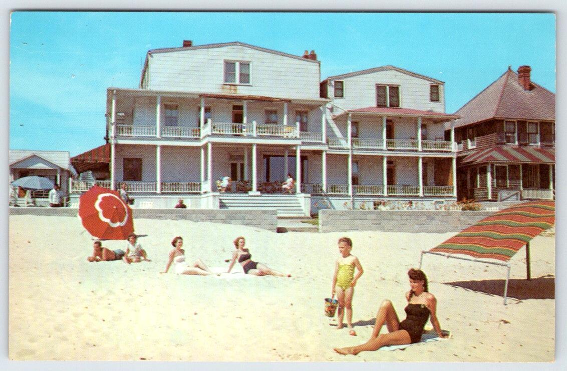 1950's OCEAN VIEW VIRGINIA ATLANTIC HOTEL BEACH ROY SYPHAX OWNER POSTCARD