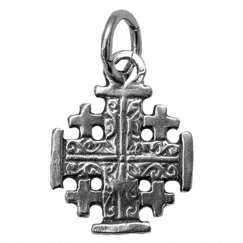 Pectoral Jerusalem Cross Pendant Sterling Silver Consecrated in Holy Sepulcher