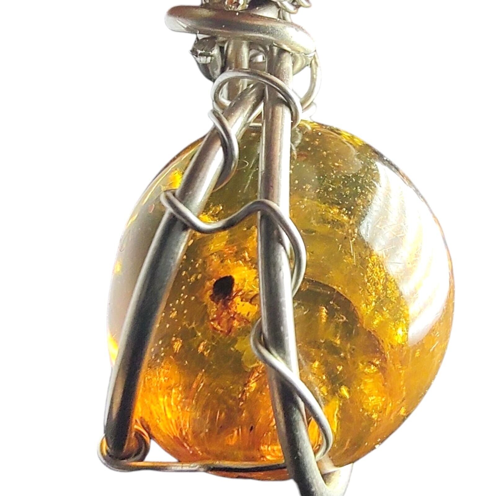 Mexican Amber with Insect Inclusion Pendant Best Quality