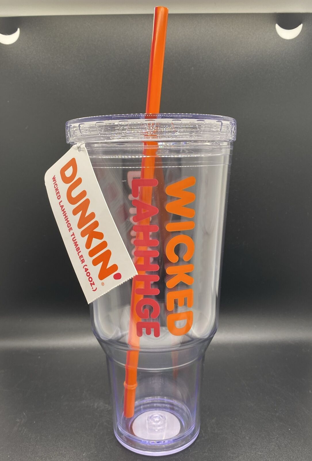 Dunkin' Donuts 2024 Wicked Lahhhge 40oz Travel Tumbler Cup NEW