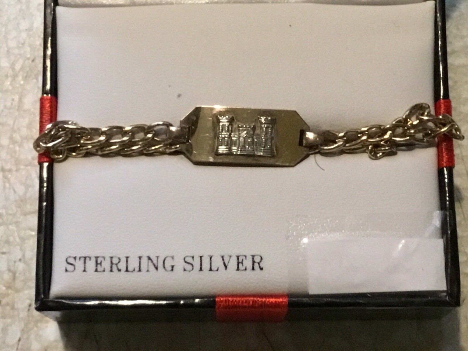 WWII 12K  Gold 1/20 FILLED  Over Engineer Sterling Silver Sweetheart Bracelet