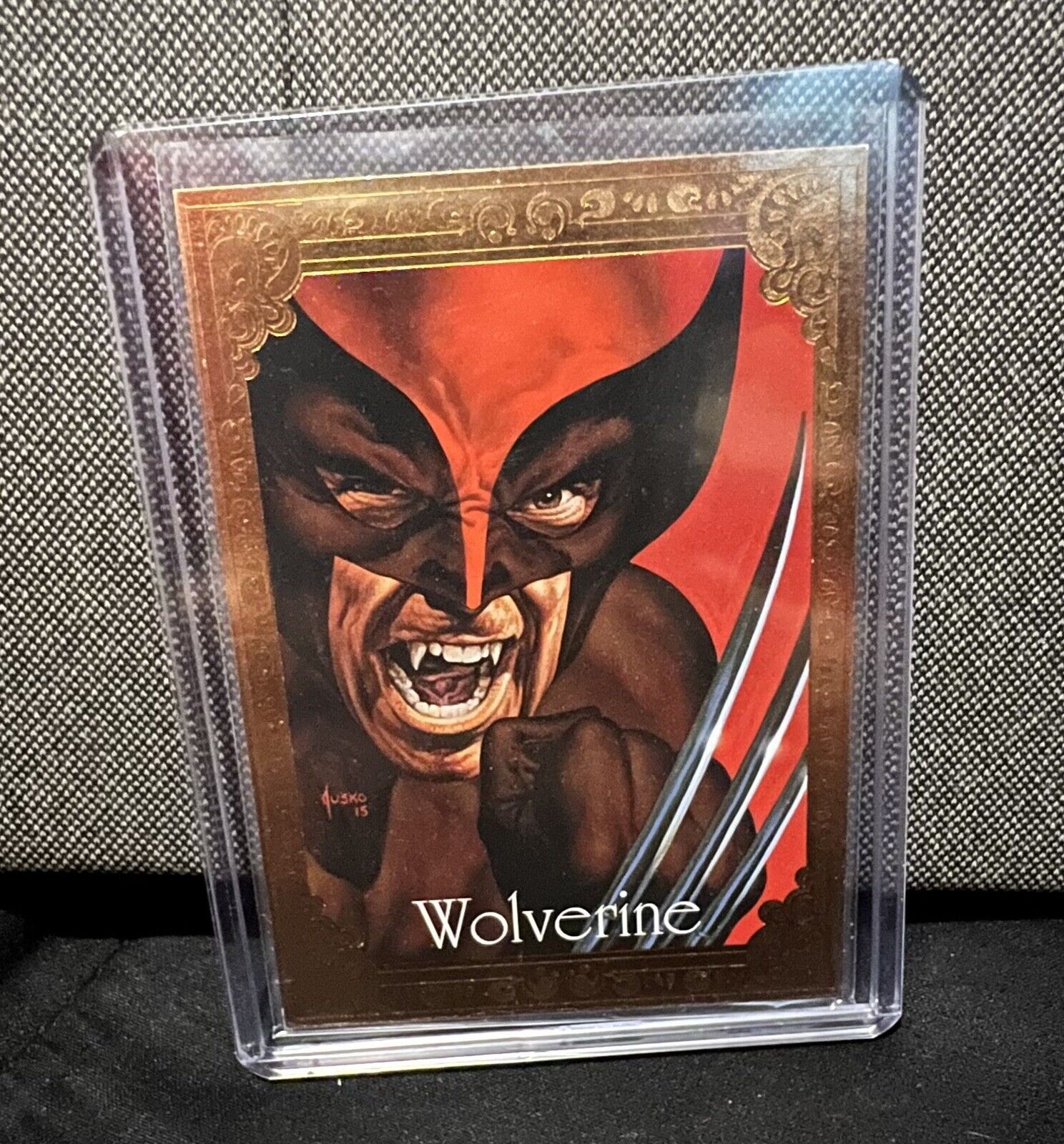 2016 Marvel Masterpieces Gold Gallery Alpha Wolverine 01/99 Holy Grail