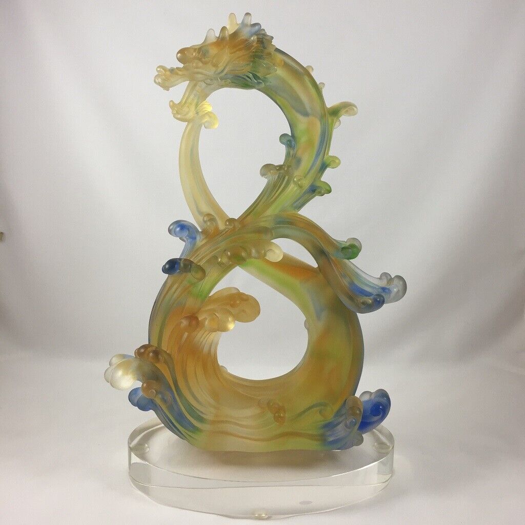 Amore Jewell New Dragon talent w/base large, Liuli Crystal Glass ~New Arrival 