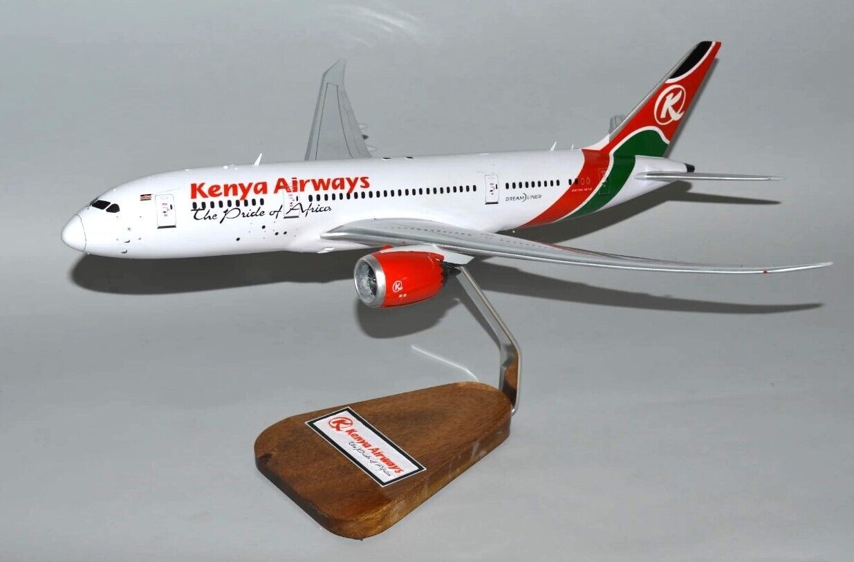 Kenya Airways Boeing 787-800 Dreamliner Desk Top Display Model 1/100 SC Airplane