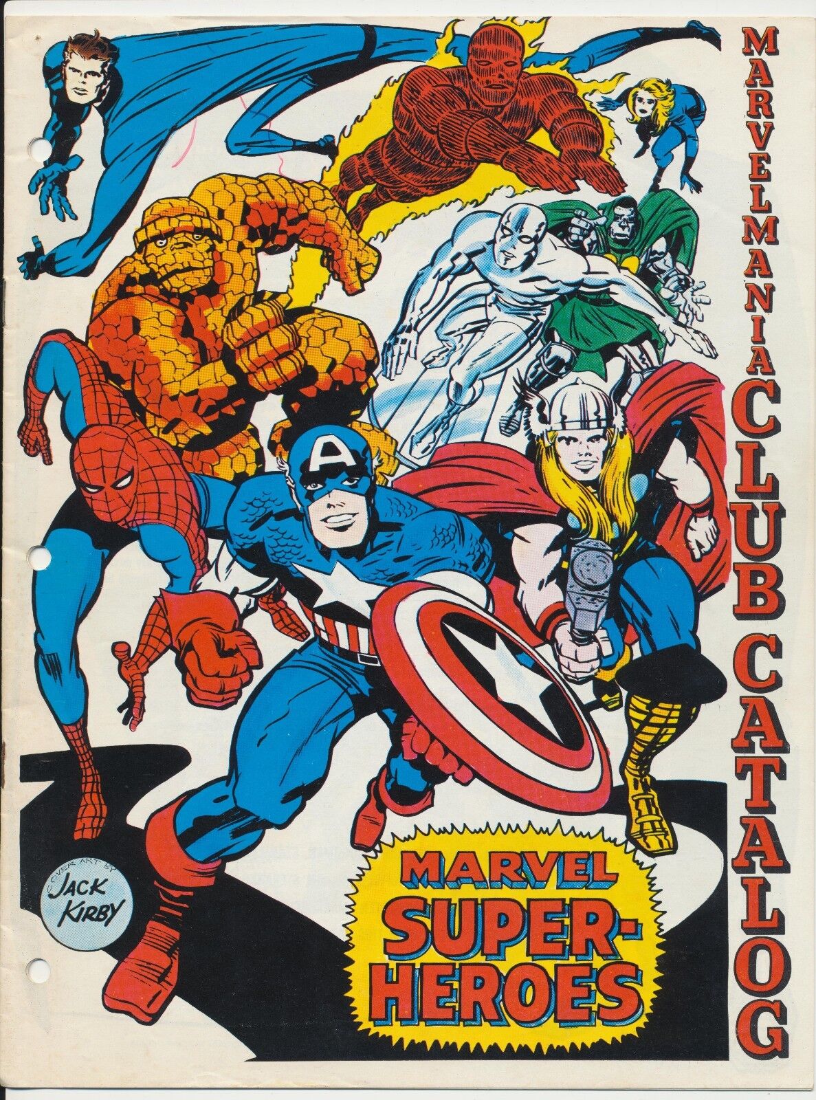 Marvelmania Club Catalog Super-Heroes, Full Color, Marvel Comics 1969, Kirby Art