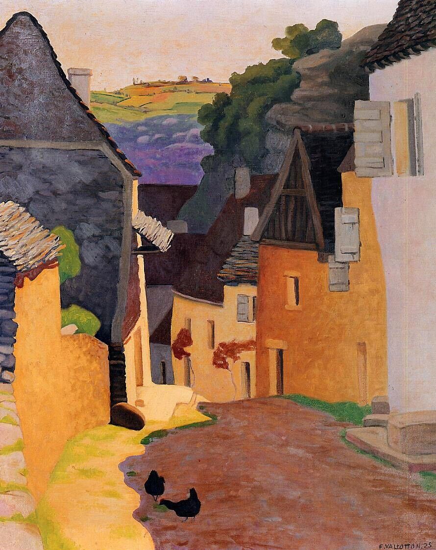 Oil painting Racamadour-Landscape-1925-Felix-Vallotton-oil-painting-1 Racamadour