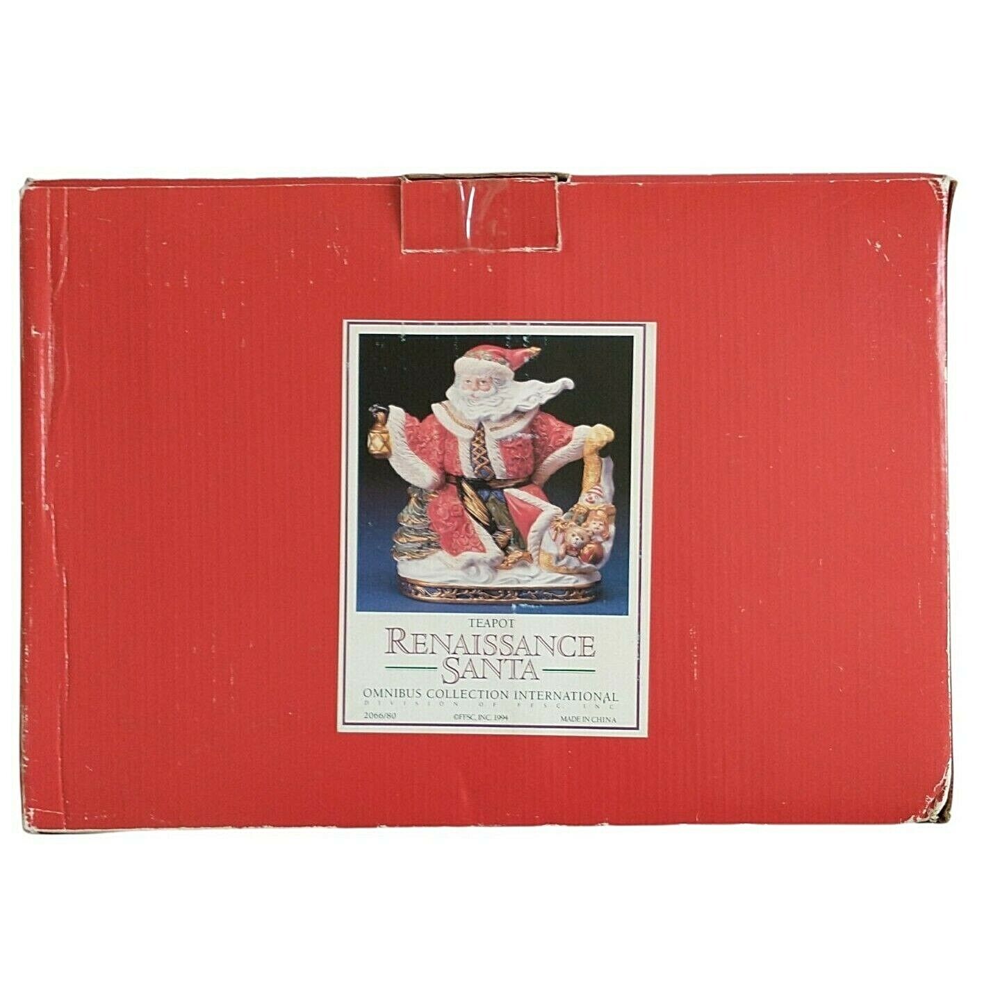 Fitz & Floyd Omnibus Collection Renaissance Santa Teapot 1994 