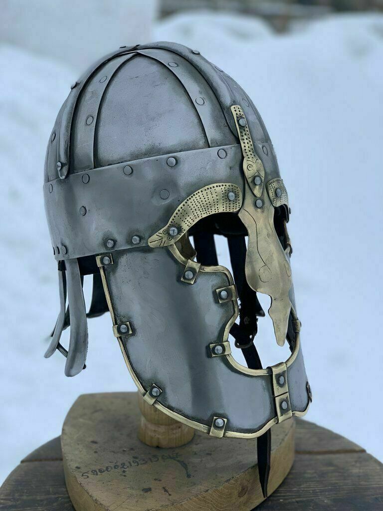 Medieval Antique Viking Steel Armor Helmet Knight X-Mass Viking SCA LARP Helmet