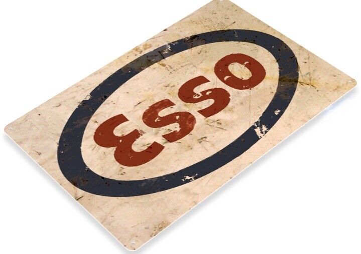 ESSO GASOLINE TIN SIGN GAS OIL STANDARD EXXON IMPERIAL NEW JERSEY STATION PUMP