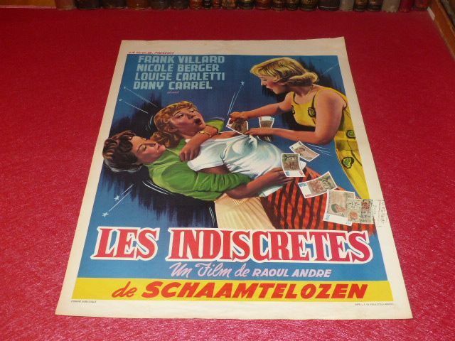 Cinema Poster Original Belgian - The Indiscretes Villard Shepherd Carrel 1956