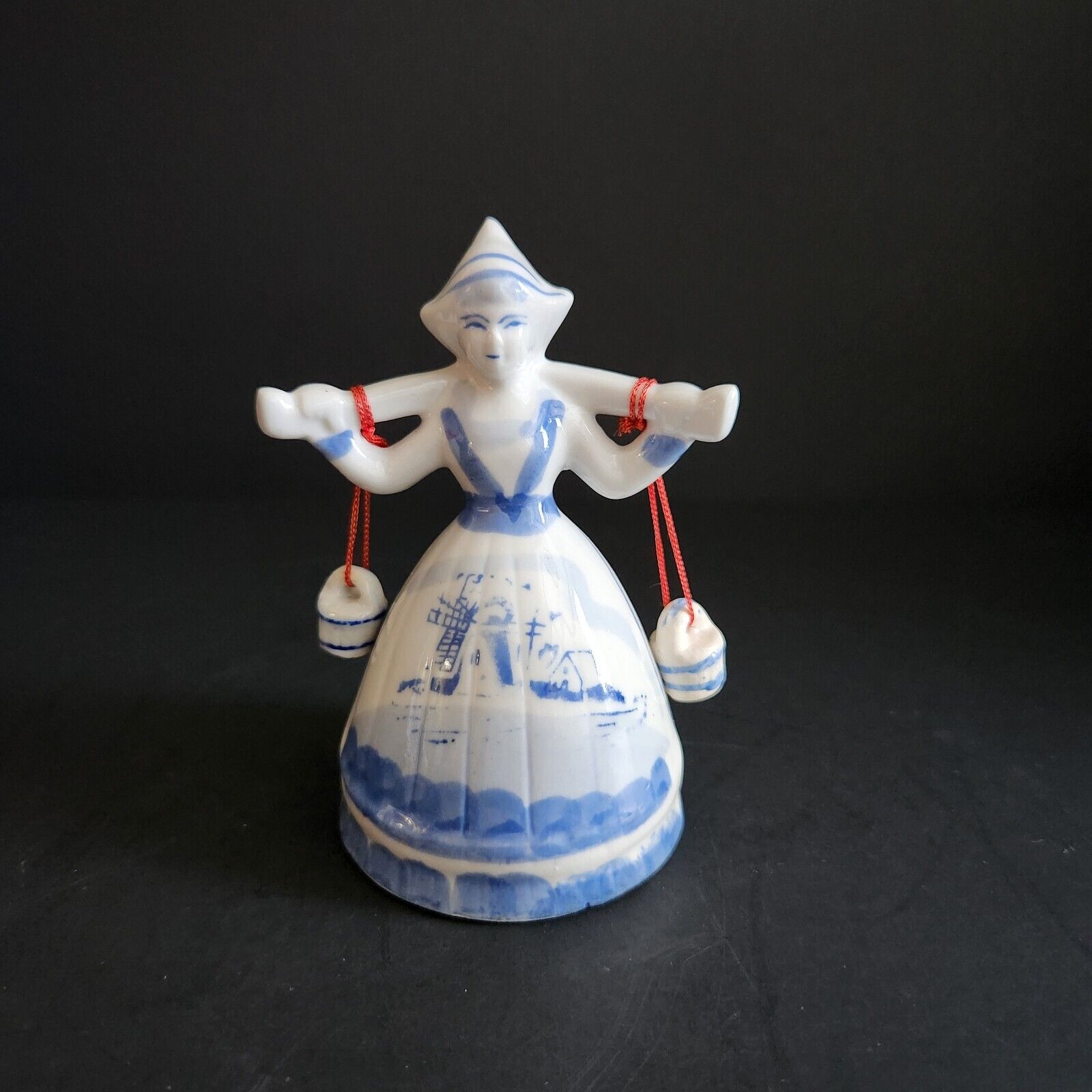 Vintage Delft Blue Hand Painted Porcelain Dutch Girl Figurine, Gift to Collector