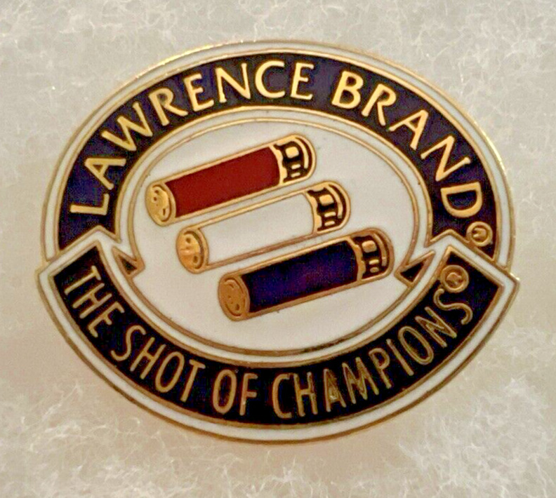 Vintage “The Shot of Champions” Lawrence Brand Lapel Pin Back (RARE)