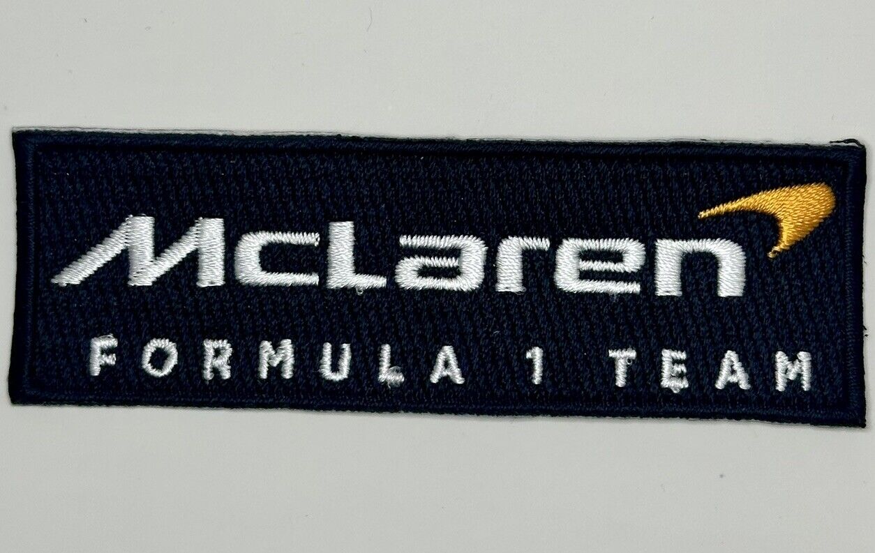 F1 MCLAREN LOGO PATCH  FORMULA ONE F1 RACING Iron on PATCH 3.5”