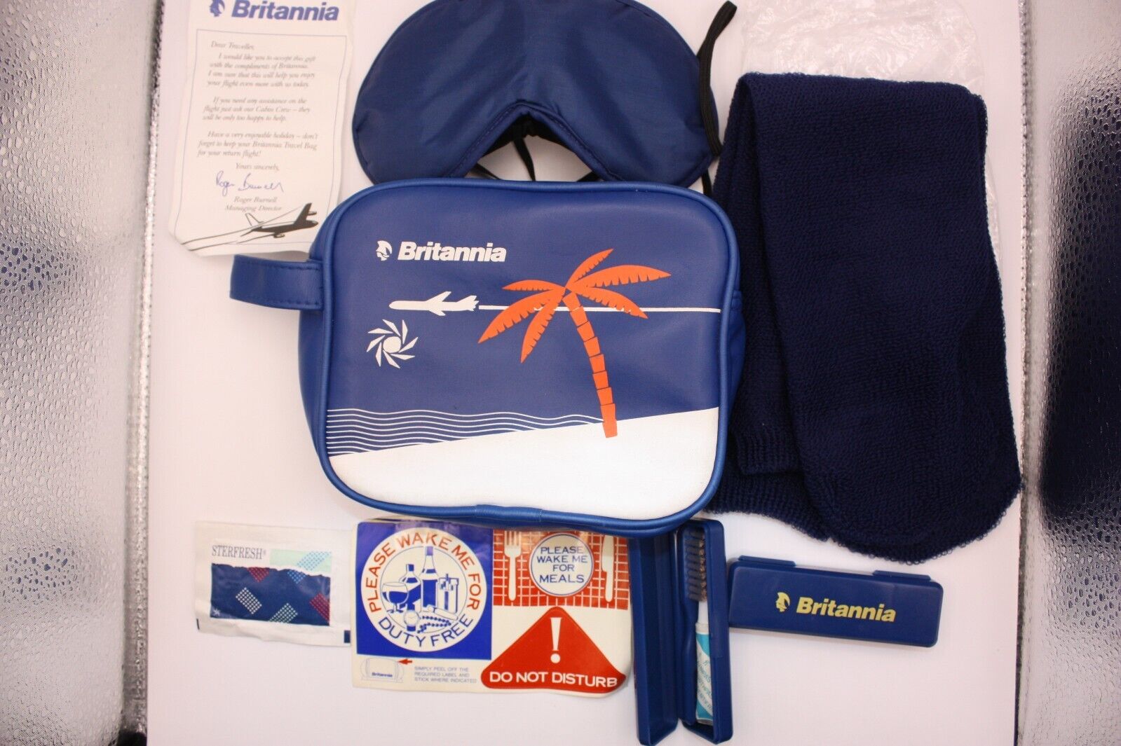 Britannia Airways Travel Bag Retro Vintage Airline Inflight Wash Amenity Kit