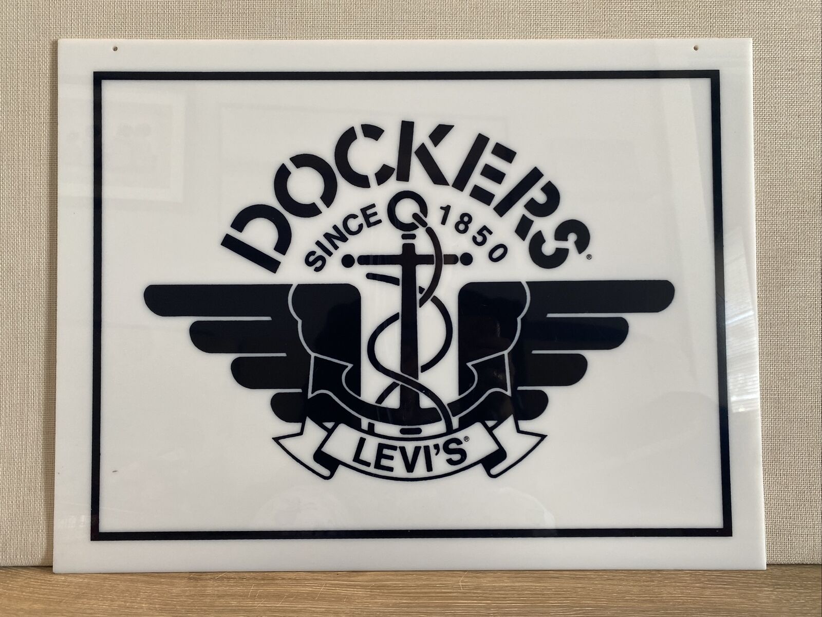 21 X 16 Dockers Levi\'s Store Display Advertisement Sign Single Sided