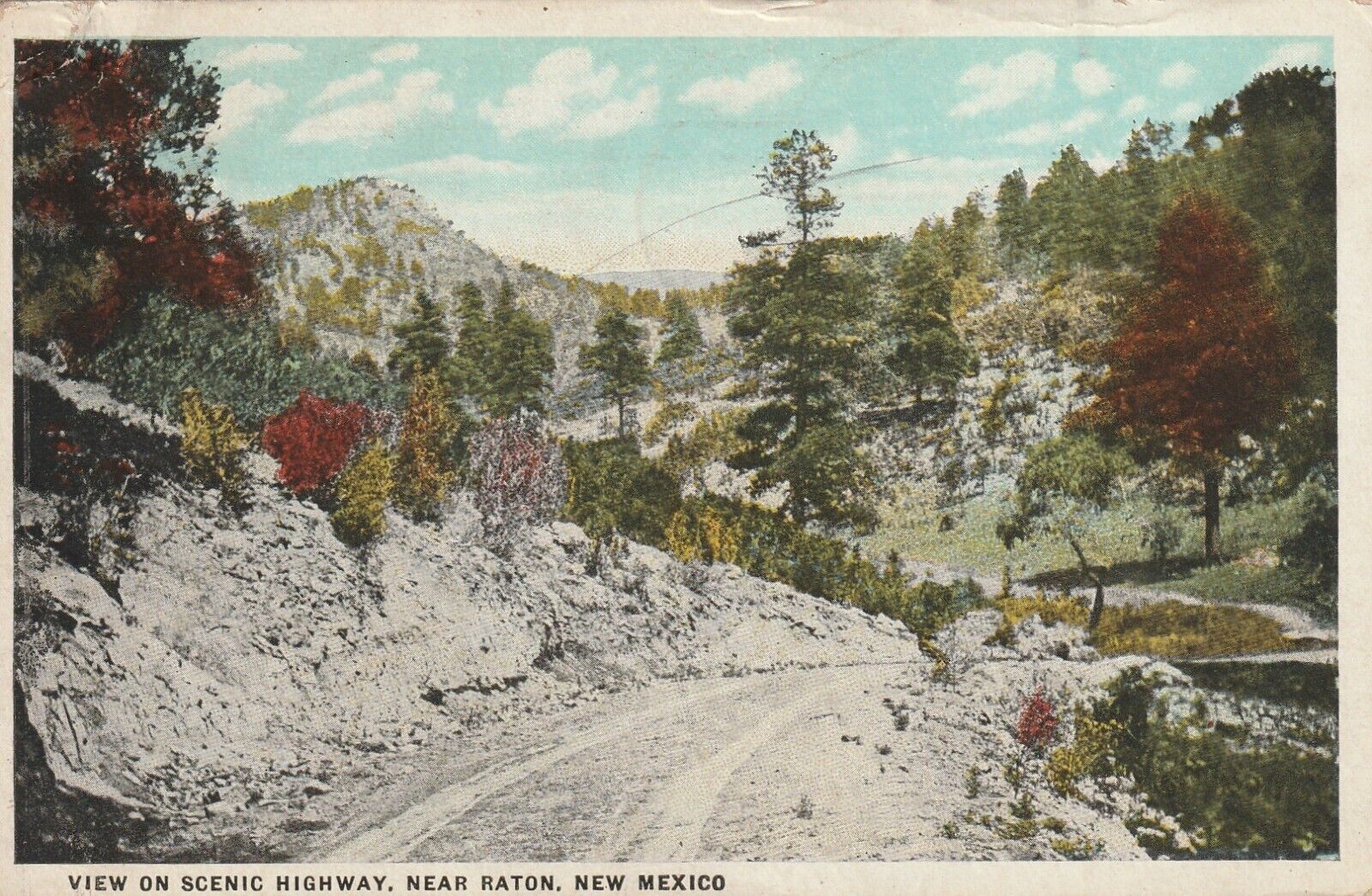 1924 P.M. Santa Fe, New Mexico,  Scenic Highway Near Raton, New Mexico, 1282