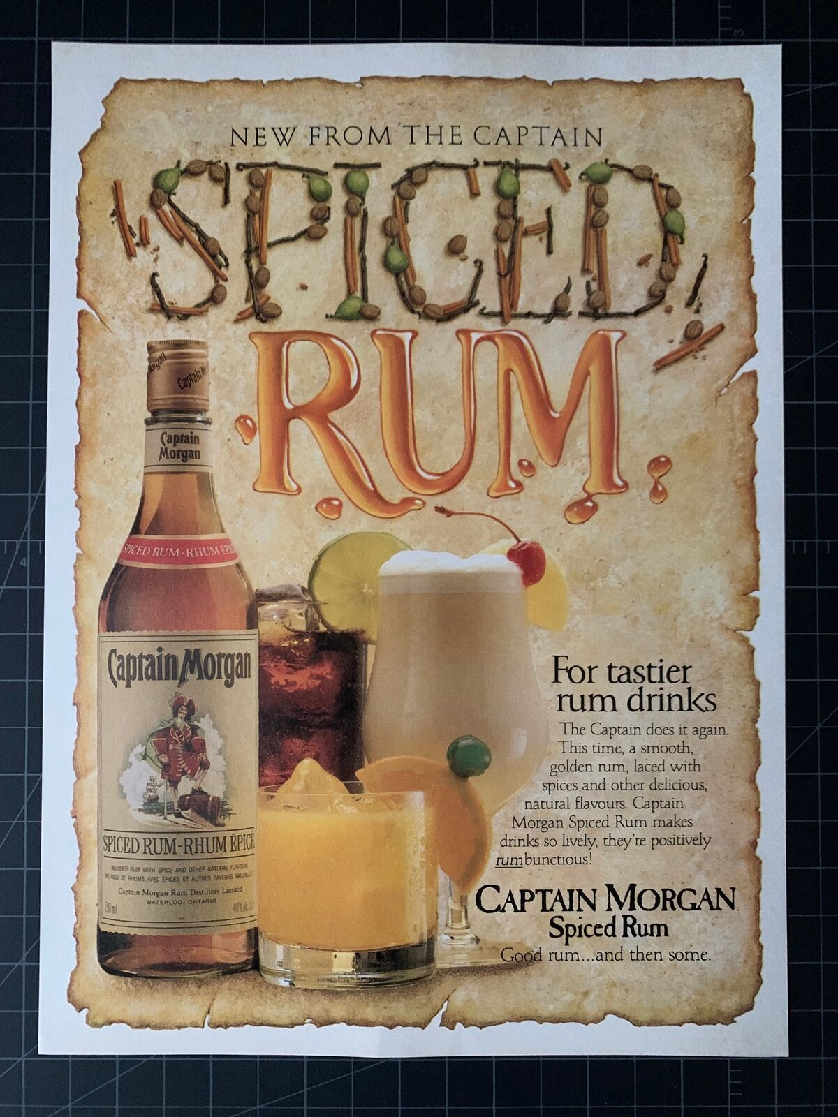 Vintage 1984 Captain Morgan Rum Print Ad