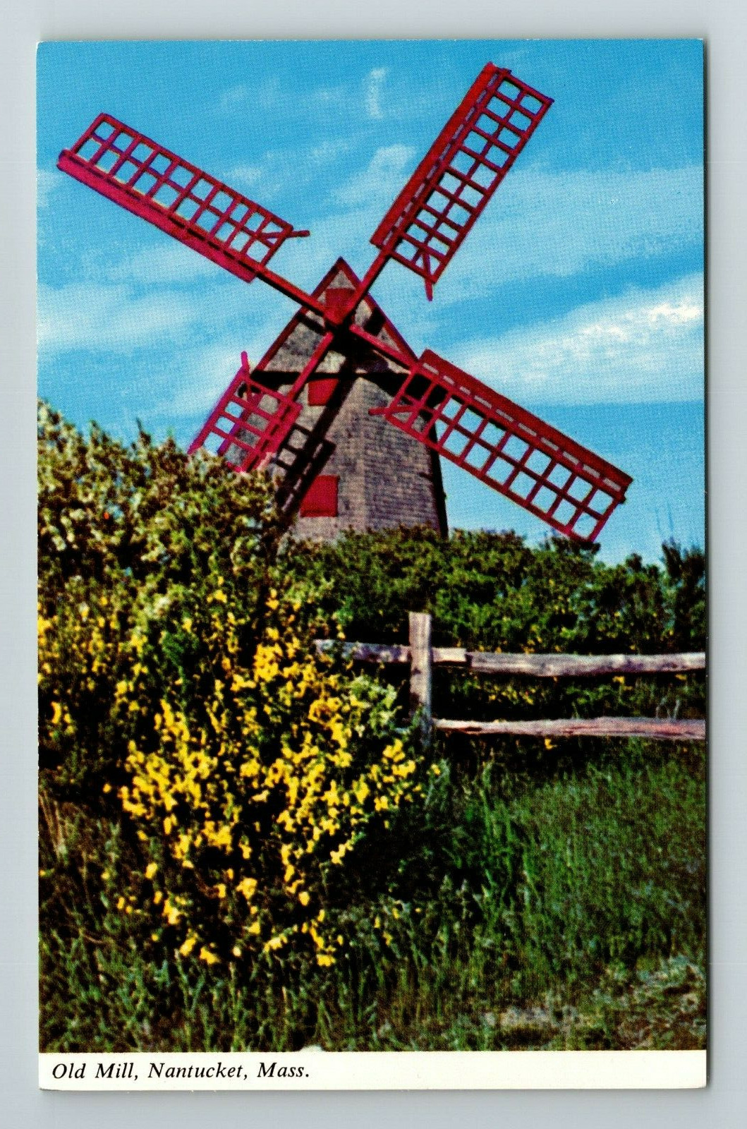 Nantucket MA-Massachusetts, Old Mill, Scenic Exterior, Vintage Postcard
