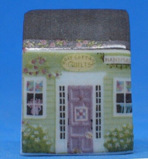 Birchcroft Miniature House Shaped Thimble --   Cottage Quilts