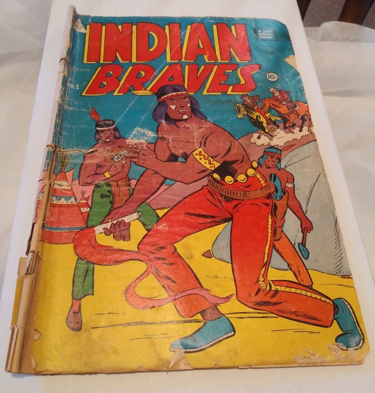 INDIAN BRAVES #1 Comic Book ; IW Comics ; Western Cowboy Indians 1964 60s *READ*