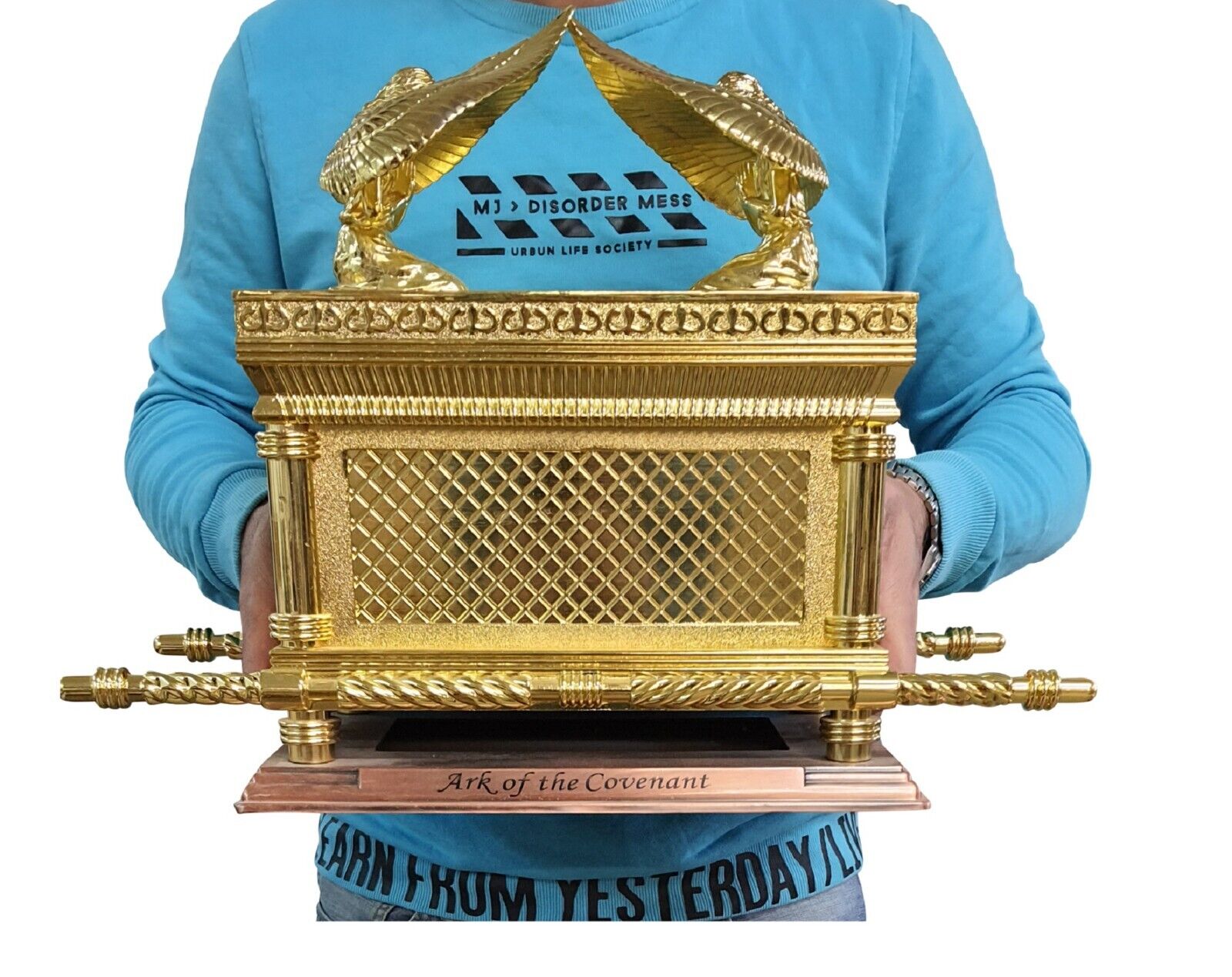 Jumbo Ark Of The Covenant Jewish Ark Of God testimony Replica XXL Size Gold Tone