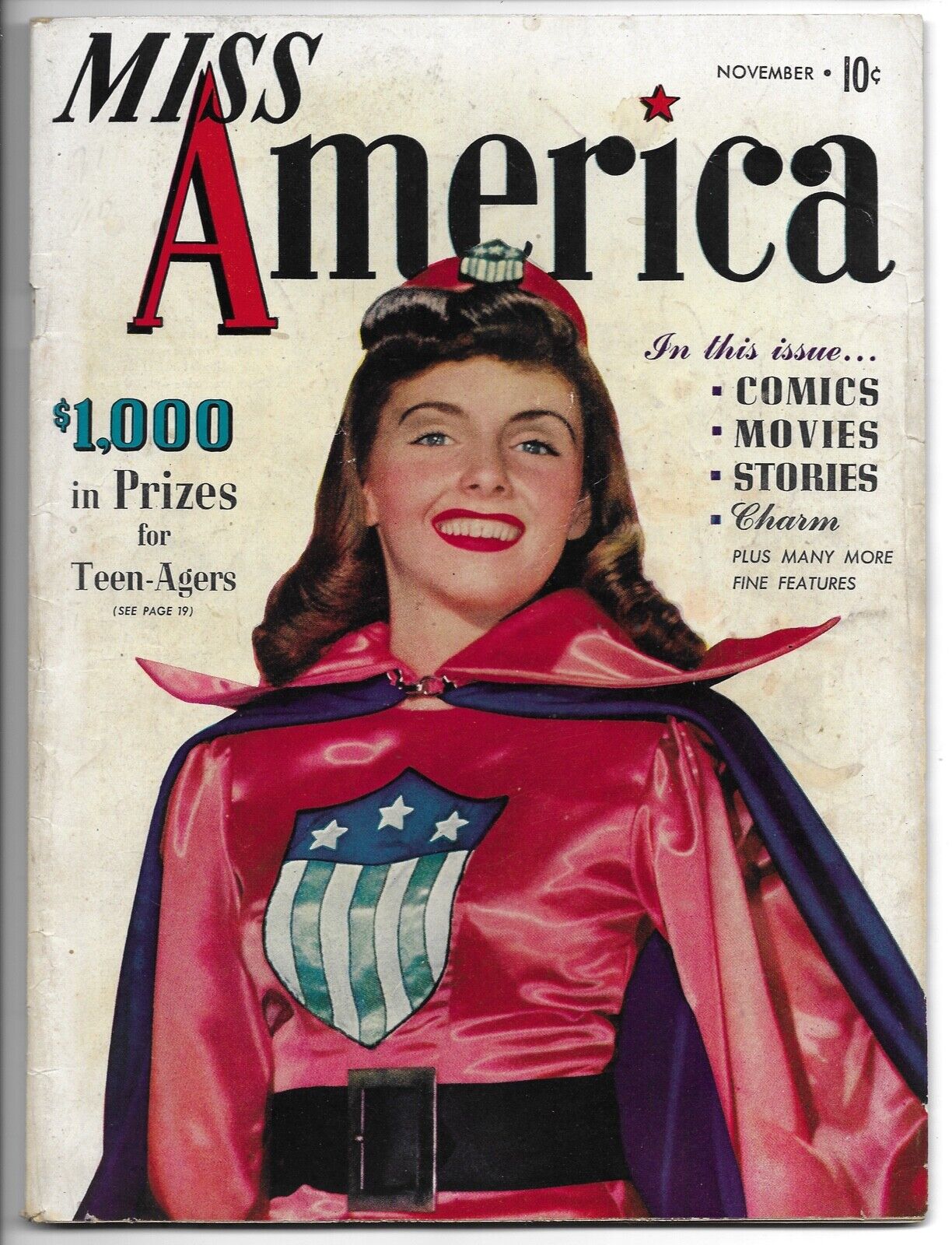MISS AMERICA MAGAZINE VOL. 1 #2 VG/FN 5.0 FIRST APPEARANCE PATSY WALKER NICE