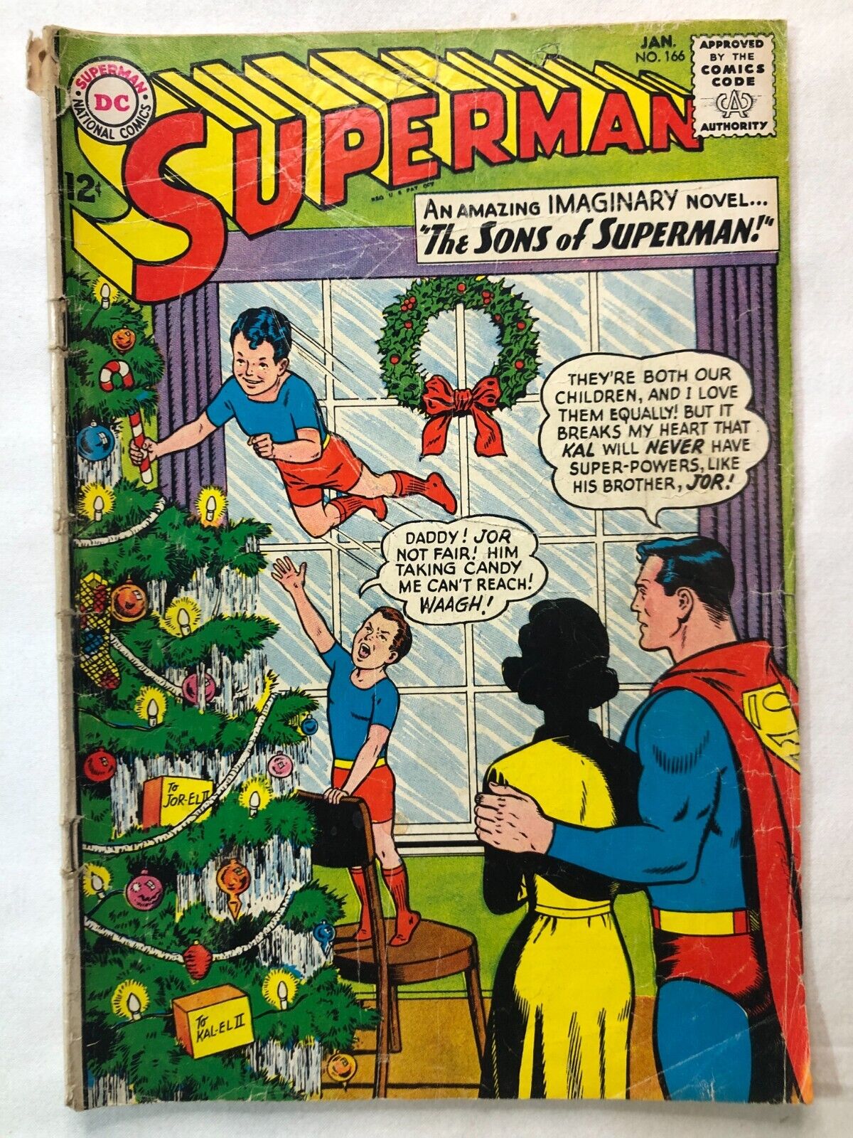 Superman #166 DC Comics Jan 1964 Vintage Silver Age DC Comics Collectable