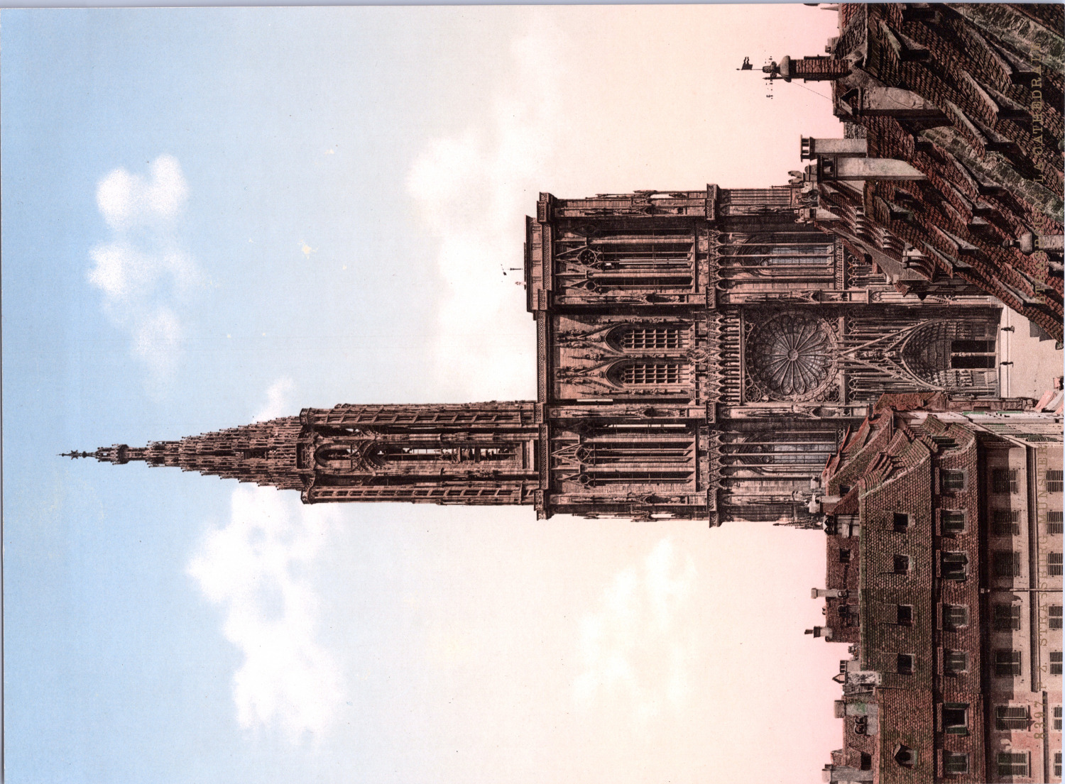 France, Strasburg. Münster. (FRANCE) vintage print photochromie, vintage photo