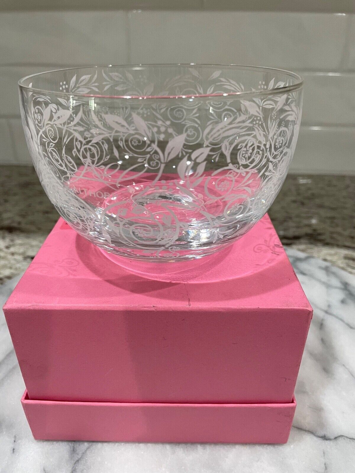Princess Diana Althorp Glass Etched Bowl 4.5X3.25
