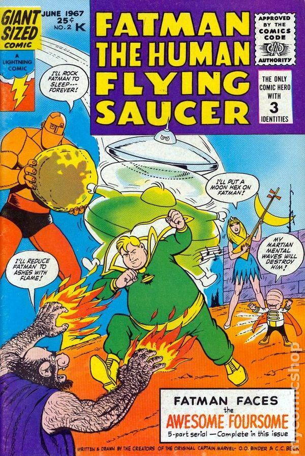 Fatman the Human Flying Saucer #2 VG 1967 Stock Image