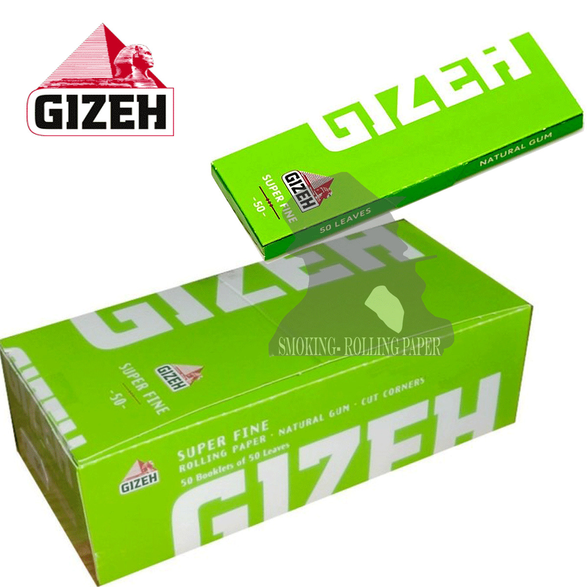 GIZEH Super Fine Green Da 50 Libretti- 50 Cartine