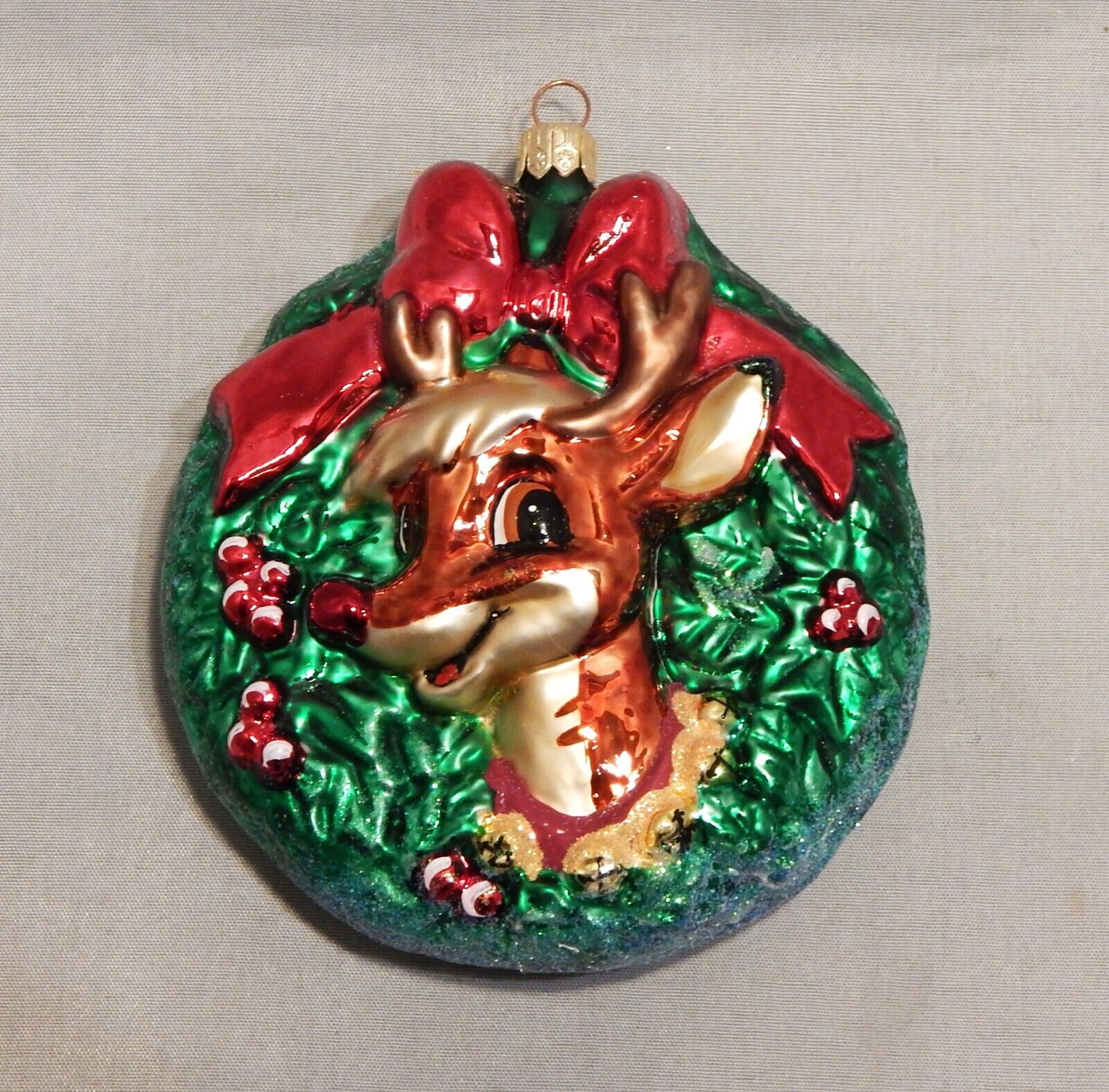 1999 Christopher Radko Glass Rudolph Christmas Ornament