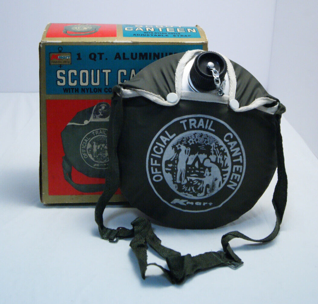 NEW Vintage 1980’s Kmart Boy Scout Canteen Camping Hiking in Original Box GREAT