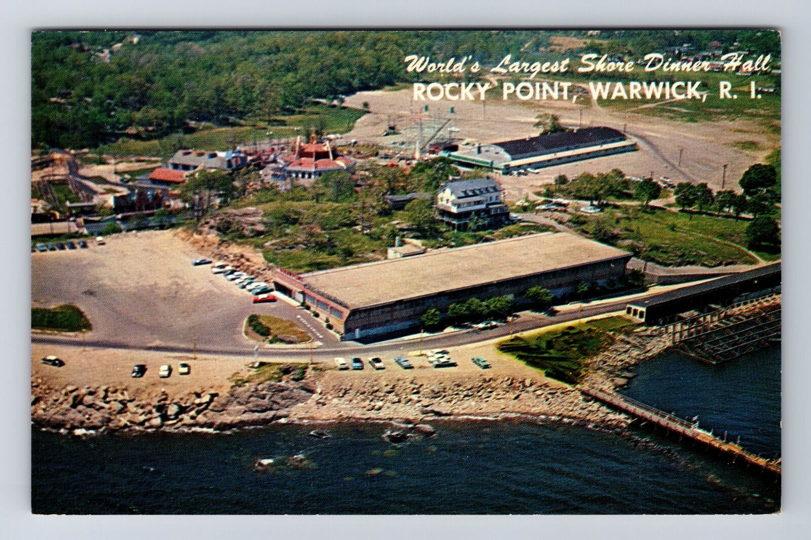 Warwick RI-Rhode Island, World's Largest Shore Dinner Hall, Vintage Postcard