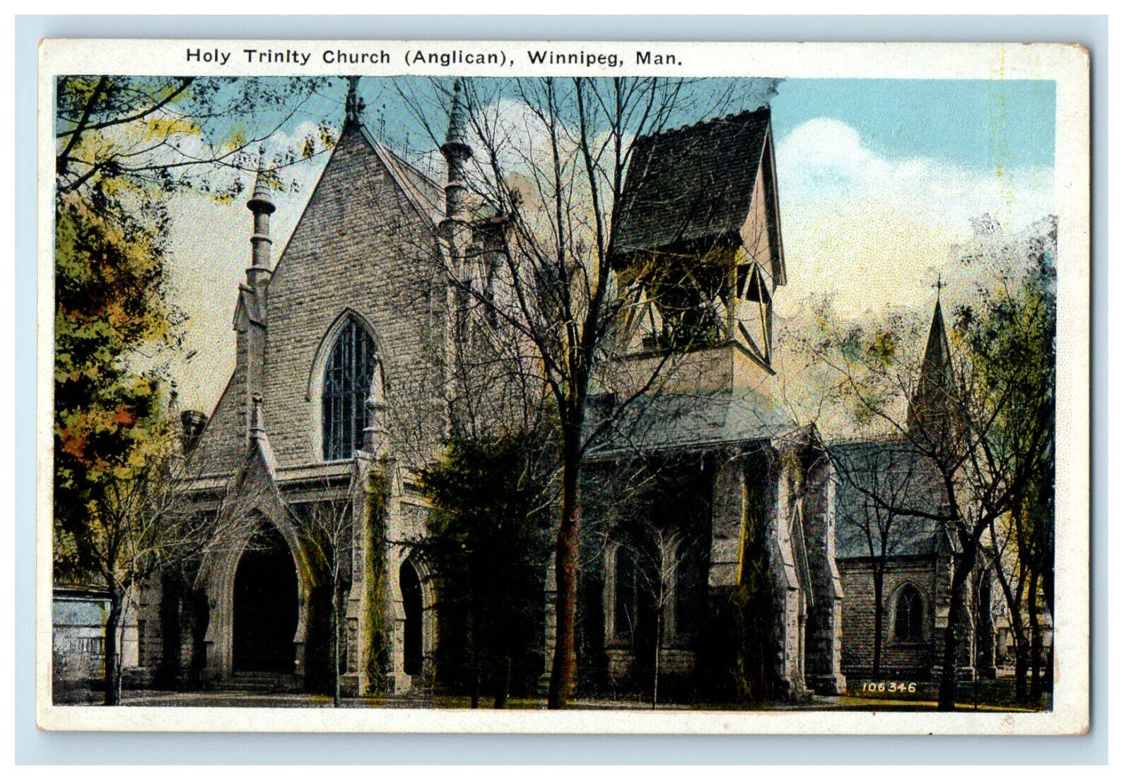 c1920s Holy Trinity Church (Anglican) Winnipeg Manitoba Canada Postcard