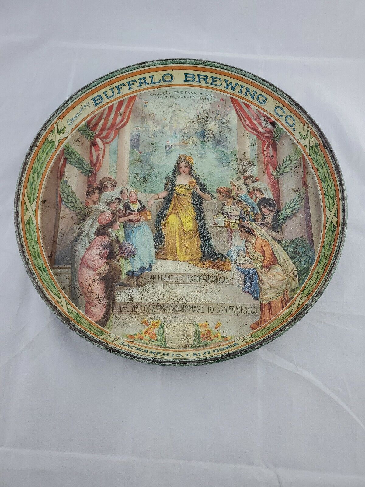 1915 Buffalo Brewing CO. Serving Tray Panama Pacific International exposition 