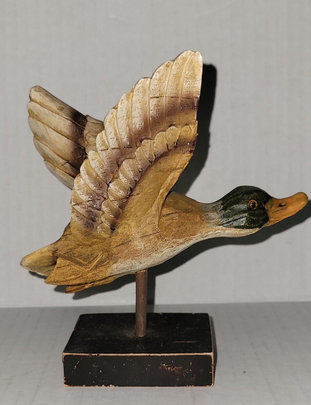 Miniature Flying Mallard Duck Statue 