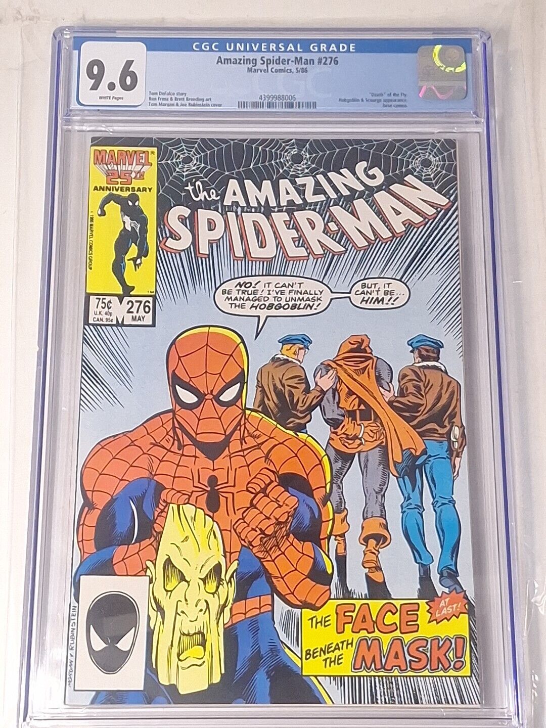 AMAZING SPIDER-MAN #276 - 1986 Marvel - CGC 9.6