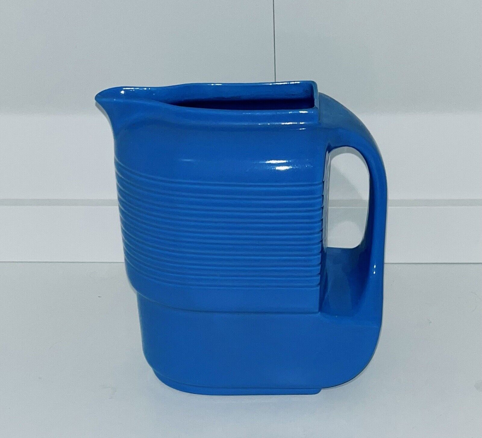 Westinghouse Hall China periwinkle  Ceramic Refrigerator Water Pitcher Art  8”