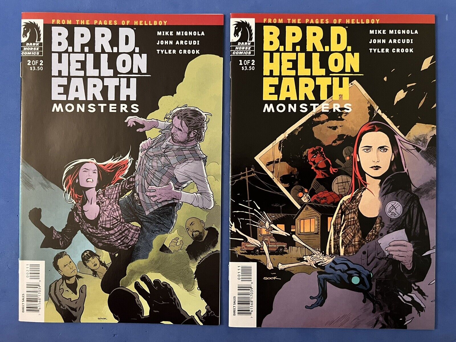BPRD Hell on Earth Monsters #1-2 COMPLETE Dark Horse 2011 - NEAR MINT - Mignola