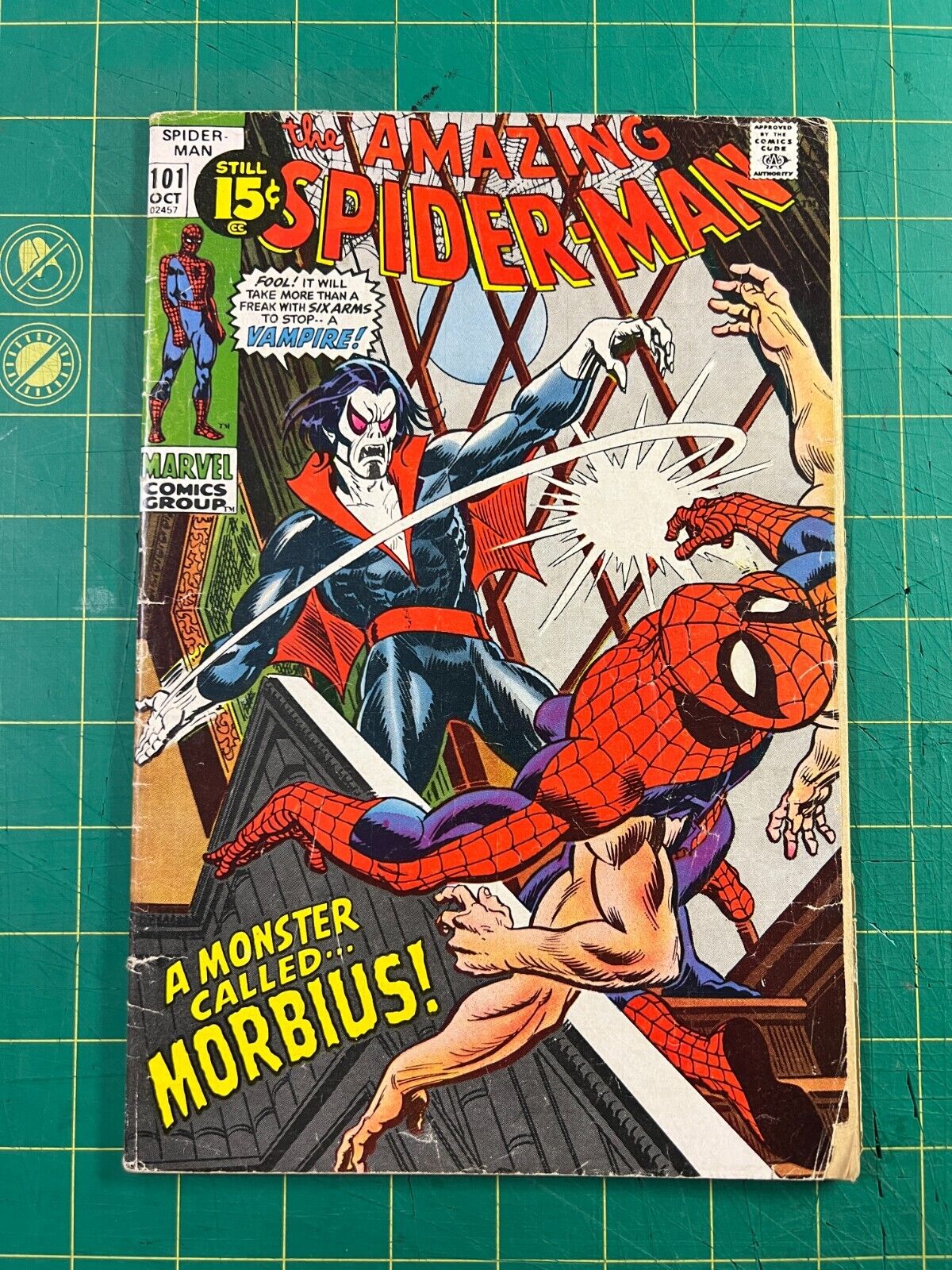 Amazing Spider-Man #101 GD+ 2.5 1st Morbius Marvel 1971 CRACKED OUT CGC w/LABEL