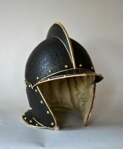 18GA Brass Medieval Greenwich Burgonet Helmet Museum Historical Helmet