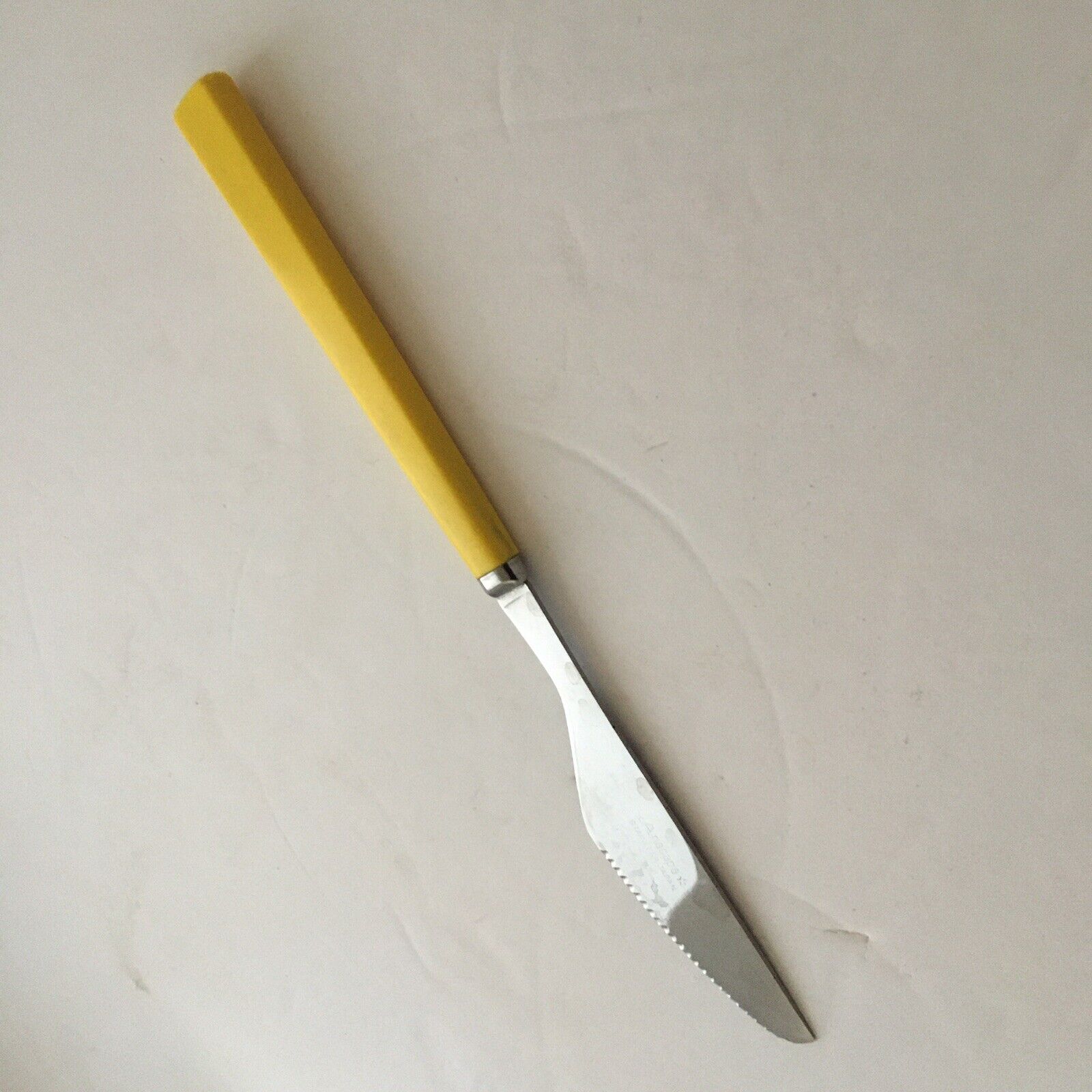 Vintage MCM Japanese Melamine Anacapa Knife Yellow