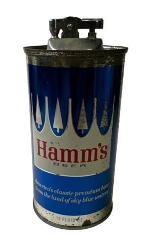 Vtg MCM 60’s Hamms Steel Beer Can Lighter