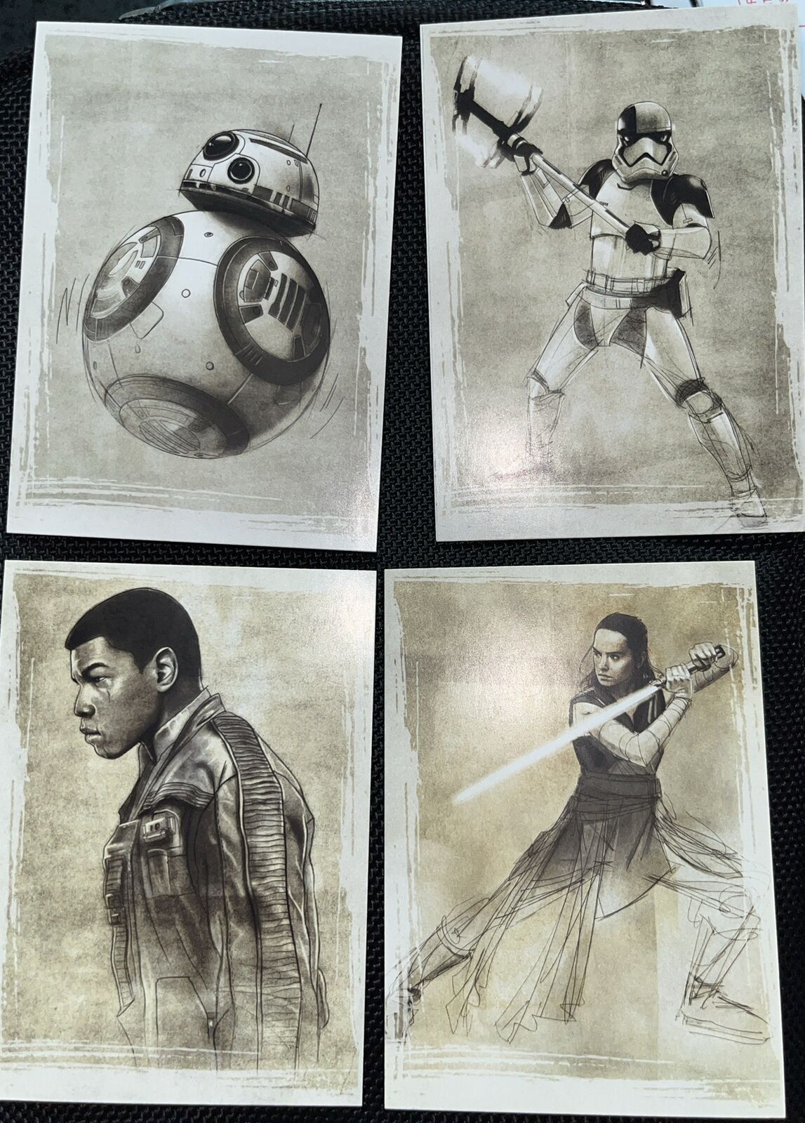 Topps Starwars The Last Jedi 6 Illustrated Cards
