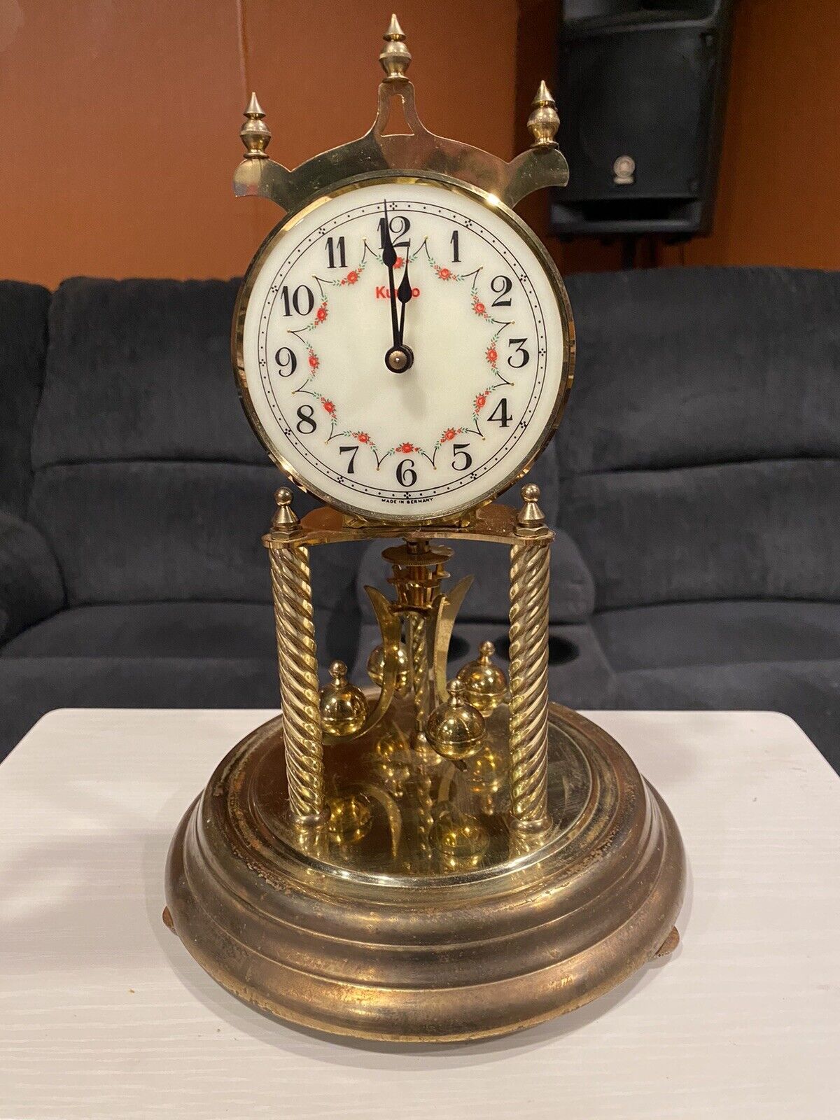 Vintage Kundo Kieninger Obergfell Anniversary  Clock Made In Germany
