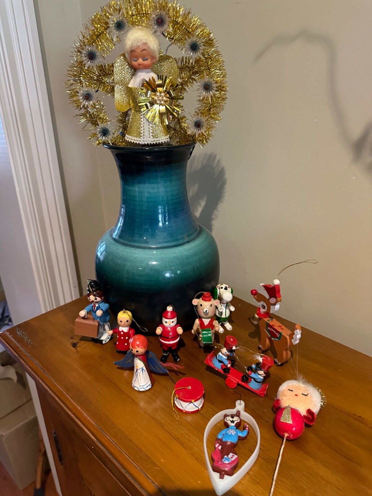 Lot of 12 pieces Vintage Christmas Mini Ornaments~Pick~Angel Topper~Take a L@@K