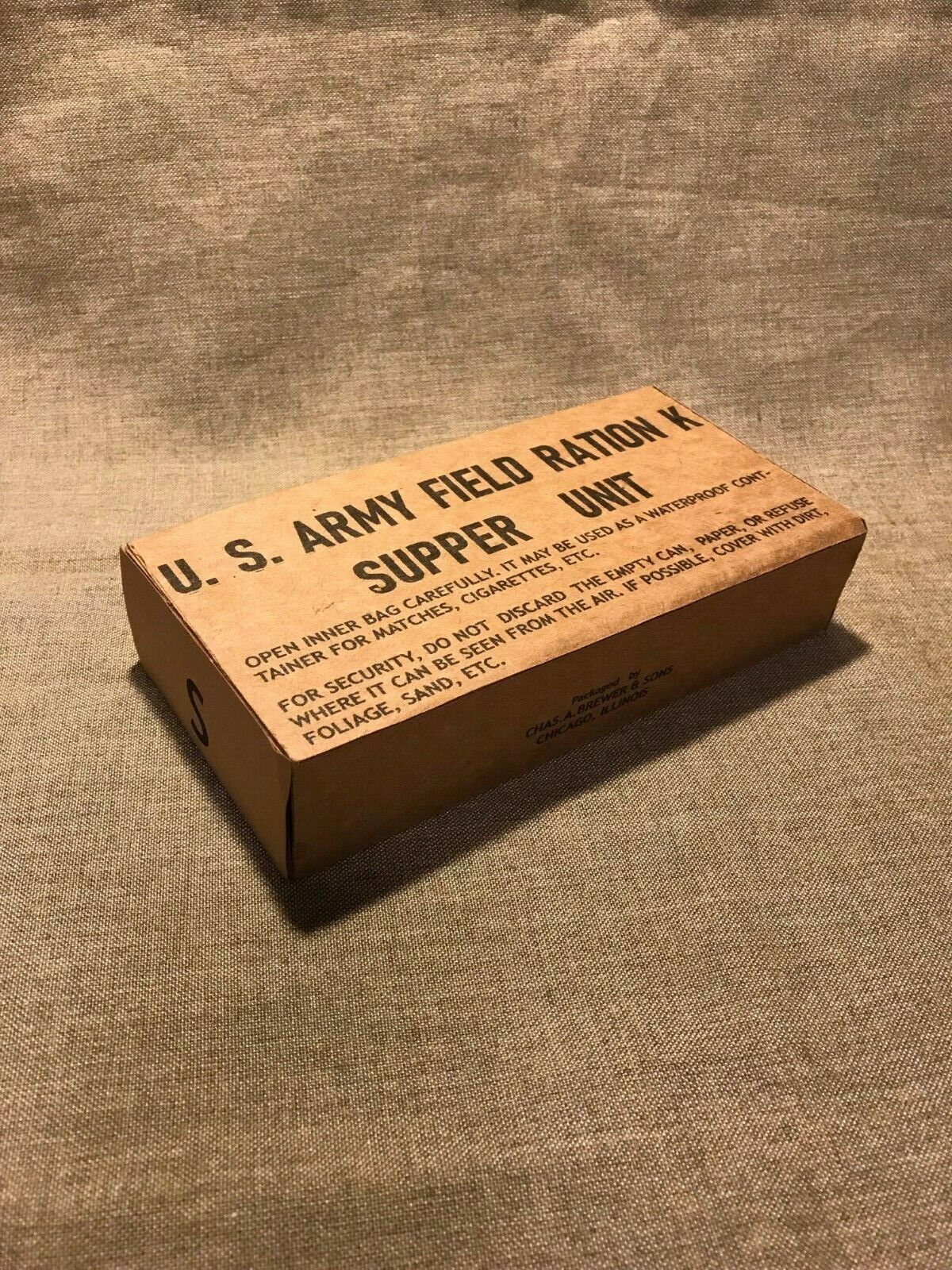 WWII US Army,USMC K-Ration, Supper unit box Early war 